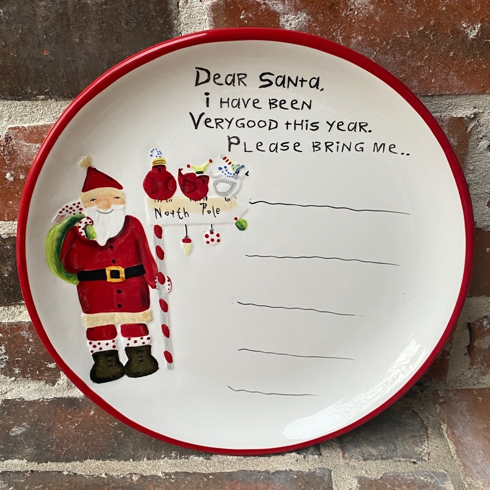 Oneida Santa Wish List Plate